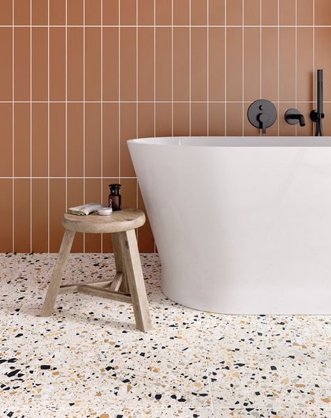 Terrazzo Effect Tiles | Porcelain Floor & Wall | Quorn Stone | Green And Terrazzo Bathroom, Feature Floor Tiles Bathroom, Terrazo Floor Bathrooms, Terrazzo Tile Bathroom Floor, Terrazo Bathroom Flooring, Terrazzo Bad, Terazzo Floor Bathroom, Terrazzo Flooring Bathroom, Terrazo Tile Bathroom Ideas