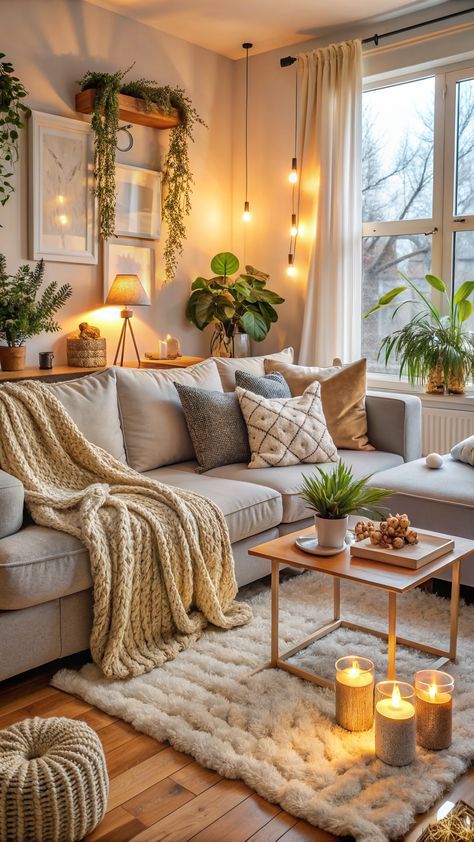 Boho House Aesthetic, Salas Aesthetic, Dream Apartment Decor, Bantal Sofa, Dekorasi Kamar Tidur, Apartment Decor Inspiration, Decor Home Living Room, Apartment Inspiration, Boho Living Room