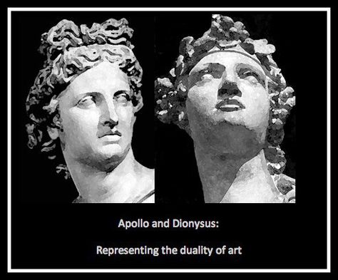 Apollo and Dionysus Duality Apollonian And Dionysian, Apollo And Dionysus, Child Of Dionysus, Frederick Nietzsche, Wine And Women, Self Criticism, Gcse Sketchbook, Historical Statues, Blood Of Zeus