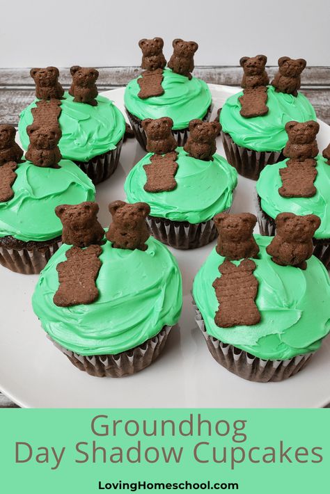 Groundhog Day Snacks For Preschoolers, Groundhog Day Recipes, Groundhog Day Cake, Groundhog Day Cupcakes, Groundhog Day Treats For Kids, Groundhog Day Food Ideas, Prek Groundhog Day Activities, Groundhog Cake Ideas, Groundhog Day Desserts