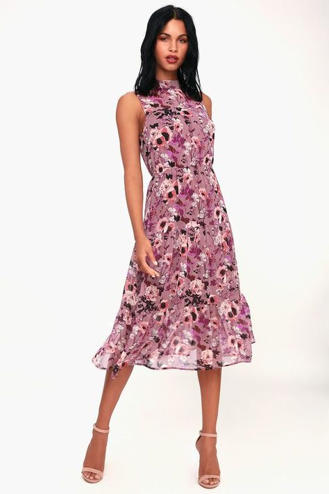 14 Cute Easter Dresses for Women - Cheap Ladies Easter Dresses Under $100 Gaun Koktail, Blue Lace Midi Dress, Tiered Midi Skirt, In My Dreams, Guest Attire, Mauve Dress, Wedding Attire Guest, Midi Ruffle Dress, Floral Print Midi Dress