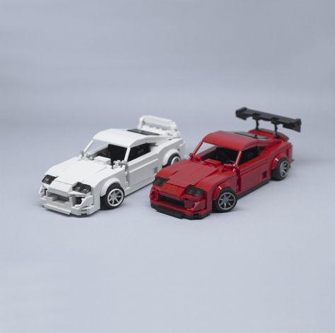 Lego Toyota Supra MK4 moc 2jz Japanese legend red white custom made for sale Lego Toyota Supra, Lego Jdm Cars, Stututu Turbo, Lego Cars Instructions, Lego Wheels, Easy Lego Creations, Lego Truck, Supra Mk4, Construction Lego