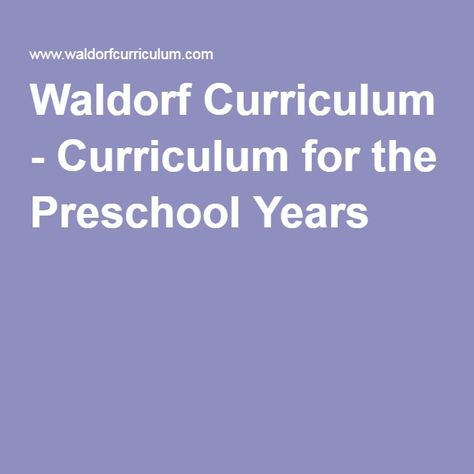 Waldorf Preschool Curriculum, Waldorf Preschool, Waldorf Curriculum, Toddler Curriculum, Waldorf Homeschool, Alternative Education, Toddler Homeschool, Preschool Classroom Decor, Preschool Resources