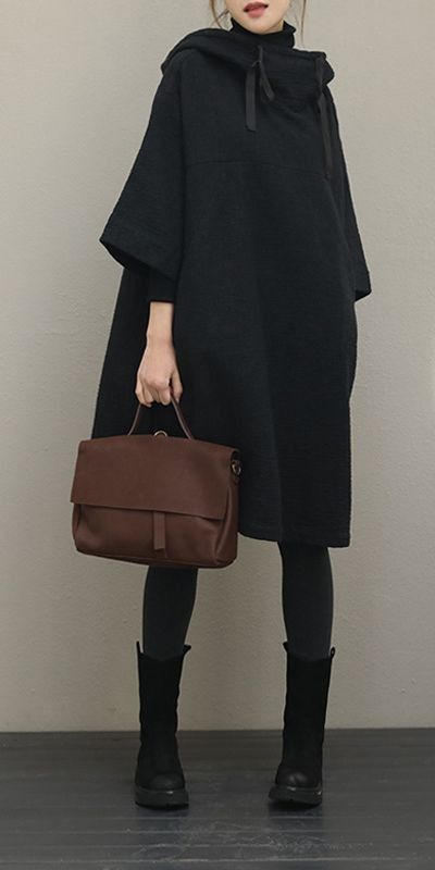 Minimalisticky Chic, Mantel Outfit, Cloak Dress, Linen Outfits, Minimalist Moda, Cotton Outfit, Dresses Women, Work Outfits Women, 가을 패션