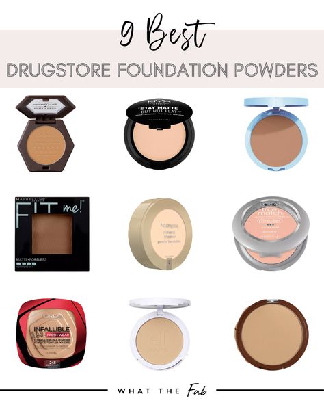 Best Drugstore Powder Foundation, Powder Foundation Routine, Drugstore Powder Foundation, Best Drugstore Powder, Best Cream Foundation, Drugstore Powder, Foundation For Pale Skin, Full Coverage Powder Foundation, Best Powder Foundation