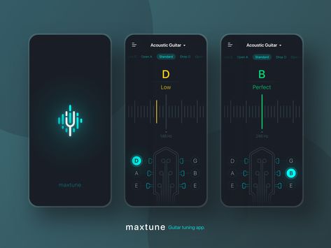 Music Ui, Guitar App, Music App Design, Guitar Tuner, Guitar Tuners, App Interface, Mobile App Ui, Music App, Design Jobs