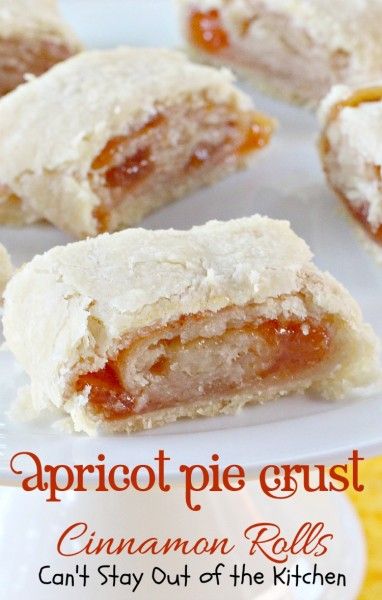 Pie Crust Cinnamon, Pie Crust Cinnamon Rolls, Pie Crust Dessert, Apricot Pie, Homemade Pie Crust Recipe, Apricot Recipes, Good Pie, Homemade Pie Crusts, Crust Recipe