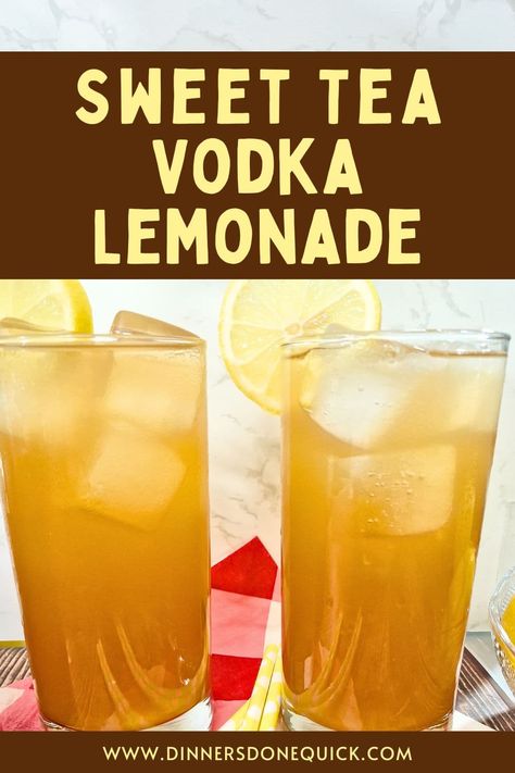 Beat the summer heat with this mouthwatering Sweet Tea Vodka Lemonade recipe! 🌞🍹 It's the perfect balance of sweet tea, tangy lemonade, and a kick of vodka. Get ready to sip your way to refreshing bliss! 😋 #DinnersDoneQuick #SweetTeaVodkaLemonade #SweetTeaVodkaandLemonade #ArnoldPalmer #ArnoldPalmerDrink #ArnoldPalmerSpiked #ArnoldPalmerAlcoholicDrink #SpikedArnoldPalmer #VodkaLemonade #VodkaLemonade #VodkaLemonadeCocktails #VodkaLemonadeRecipe #SummerDrinkRecipes #SummerCocktails Sweet Tea Vodka Lemonade, Cosmopolitan Drink Recipe, Mango Vodka, Sweet Tea Vodka, Refreshing Summer Recipes, Iced Tea Lemonade, Vodka Lemonade, Lemonade Cocktail, Summer Drink Recipes