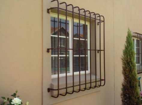 Window Security Bars, Burglar Bars, Window Security, Window Grill Design, Window Grill, Wrought Iron Gates, Iron Gates, Grill Design, Window Styles