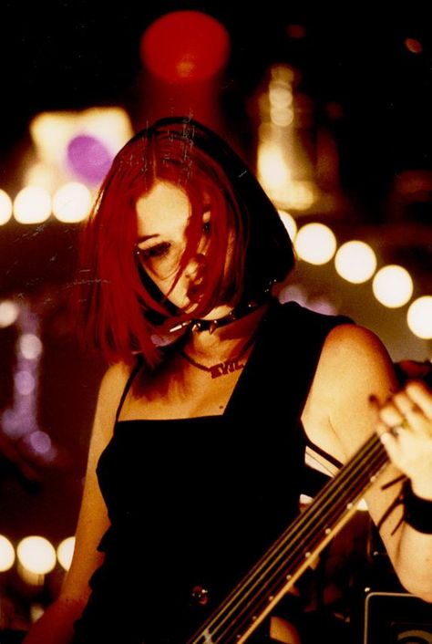 NANA 🕸 on Twitter: "Talena Atfield | KITTIE… " Talena Atfield, Bass Guitar, At Night, Red Hair, Bass, A Woman, Guitar, Band, Red