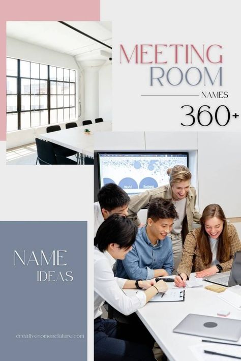 360 Perfect Conference and Meeting Room Name Ideas Room Names Ideas, Meeting Room Names, Meeting Of The Minds, Office Meeting Room, Conference Hall, Brain Booster, How To Motivate Employees, Wet Felting Projects, Tray Diy