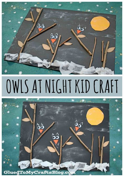 Night Creatures Preschool Crafts, Nocturnal Animals Preschool Art, Nocturnal Animal Crafts Preschool, Nocturnal Animal Art Preschool, Nocturnal Animals Activities Preschool, Nocturnal Animal Dramatic Play, Nocturnal Animals Preschool Crafts Art Projects, Night Animals Crafts, Nocturnal Animals Craft