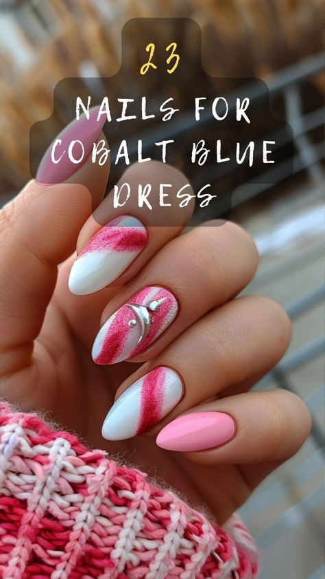 Nails To Match Your Cobalt Blue Dress! Explore The Best Nail Colors That Complement A Cobalt Blue Dress For A Stunning Look. Ready To Explore? Click To Discover And Match! 💅👗 #NailColors #CobaltBlueDress #StunningLook #ExploreAndMatch #FashionTips Nail Color For Royal Blue Dress, Royal Blue Dress Outfit, Best Nail Colors, Blue Dress Outfits, Cobalt Dress, Nail Shades, Fun Nail Colors, Cobalt Blue Dress, Royal Blue Dress