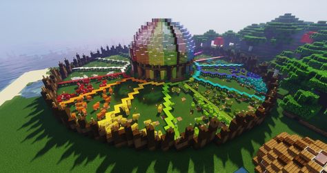 Circle Builds Minecraft, Minecraft Hexagon Base, Minecraft Circular Building, Minecraft Sphere, Minecraft Dome, Minecraft Circles, Minecraft Sheep, Minecraft Structures, Minecraft Farm