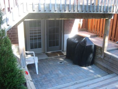 thinking about digging out basement to make an entrance and give more light.  This would work~! Small Basement Remodel, Basement Doors, Basement Entrance, Basement Plans, Diy Basement, Basement Windows, Basement Apartment, Basement Stairs, Small Basements