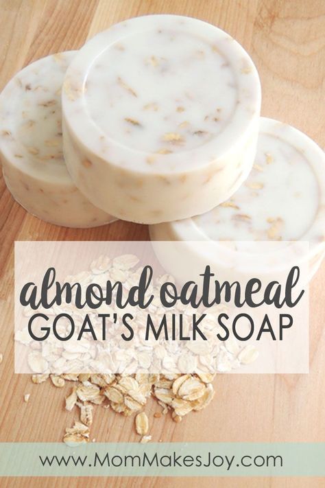 Soap Without Lye, Goat Milk Soap Recipe, Make Your Own Soap, Almond Oatmeal, Milk Soap Recipe, How To Make Soap, Diy Soap Bars, Easy Soap Recipes, Diy Soap Recipe