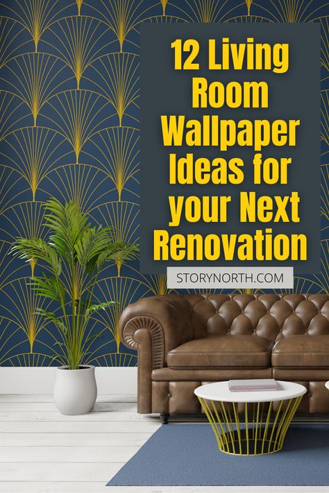 Living Room With Accent Wallpaper, Modern Wallpaper Accent Wall Living Room, Living Room Decor With Wallpaper, Feature Wall Wallpaper Living Room, Living Room Wallpaper Ideas Modern Wall, Modern Wallpaper Living Room Accent Wall, Feature Wall Living Room Paper, Removable Wallpaper For Renters Living Room, Wallpaper Feature Wall Living Room Modern