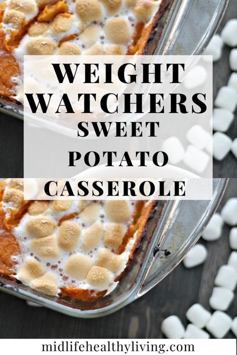 Weight Watchers Sweet Potato Recipes, Low Carb Sweet Potato, Weight Watchers Casserole, Sweet Potato Casserole Healthy, Sweet Potatoes Recipe, Baked Sweet Potatoes, Sweet Potato Recipes Casserole, Weight Watchers Recipes Desserts, Fluff Desserts