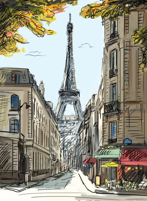 Paris Paris Drawing, Art Parisien, Paris Illustration, Travel Drawing, Beautiful Sketches, Architecture Drawing Art, 수채화 그림, Paris Art, Urban Sketchers