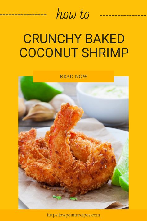 Indulge in a delightful easy Baked Coconut Shrimp recipe that offers a perfect balance of sweet and savory flavors. With its crispy, golden coating, this shrimp recipe is not only delicious but also fits into low-point diet plans. Perfect for healthy appetizers, pair them with a zesty dipping sauce or served over a fresh salad. Prepare for a tropical explosion that's sure to impress your guests or satisfy your snack cravings. Enjoy this flavorful and simple seafood dish as a light meal or party platter. Baked Coconut Shrimp Recipe, Coconut Shrimp Recipe, Baked Coconut Shrimp, Baked Coconut, Coconut Shrimp Recipes, Crispy Shrimp, Party Platter, Shrimp Appetizers, Snack Craving