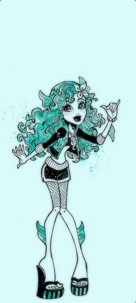 Lagoona Blue Hydration Station, Lagoona Blue Wallpaper, Lagoona Blue Aesthetic, Monster High Wallpaper, High Wallpaper, Tomboy Art, Room Organisation, Hydration Station, Lagoona Blue