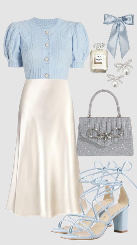 #lightblue #coquette #coquetteaesthetic #blueaesthetic #glam #modestfashion #outfitinspo #churchoutfit #winter #winterfashion #outfit Winter Church Outfit, Coquette Outfit, Church Outfit, Modesty Outfits, Cute Modest Outfits, Everyday Fashion Outfits, Mode Casual, Church Outfits, Business Outfit