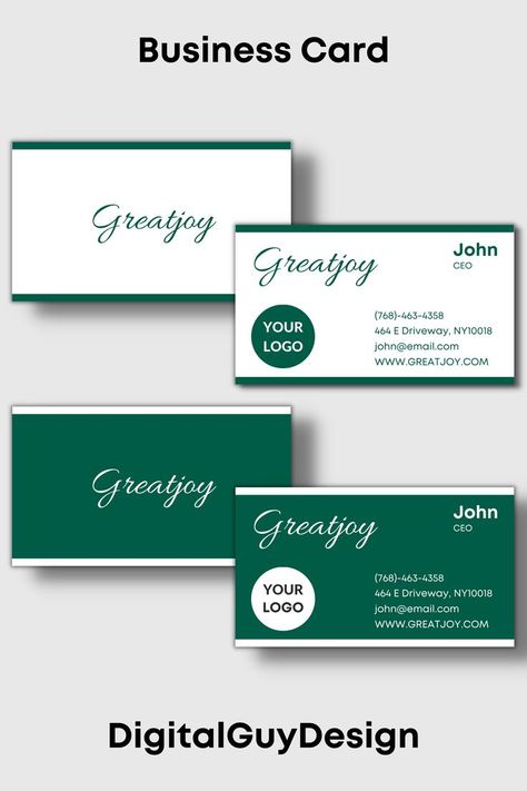 This is printable editable business card 4 design by digitalguydesign Printable Business Cards, Minimalist Business Cards, Modern Business Cards, Business Card Template, New Pins, Small Business Marketing, Starting A Business, Business Design, Hello Everyone