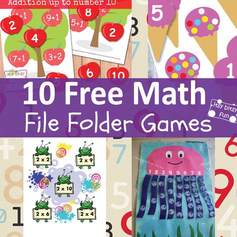 Numbers, addition, subtraction and multiplication! Learning with math file folder games is always fun so I’ve decided to find the ! I’ve already got quite a collection of free printable file folder games with many different subjects – math, literacy, sequencing, alphabet… 1. Let’s work on addition with numbers from 1 to 10 with this fun...Read More » File Folder Games Free, Daily Five, File Folder Activities, Educational Software, Kindergarten Games, File Folder Games, Folder Games, Number Recognition, Homeschool Math