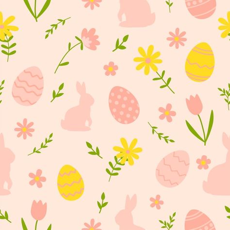 Easter Wallpaper Aesthetic, Easter Aesthetic Wallpaper, Easter Phone Wallpaper, Iphone Spring Wallpaper, Happy Easter Wallpaper, Visiting Card Templates, Easter Drawings, Easter Pattern, Bunny Eggs