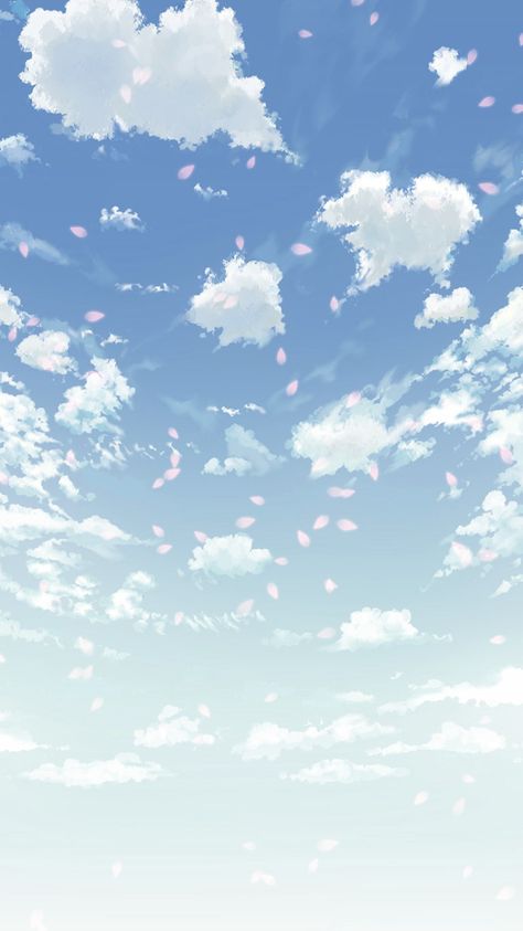 Blue Sky Wallpaper, Sky Anime, Images Kawaii, Cloud Wallpaper, Beautiful Wallpapers Backgrounds, Kawaii Wallpaper, Anime Scenery Wallpaper, Sky Aesthetic, Fantasy Landscape