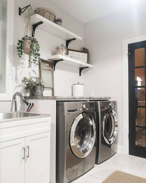 Storage Ideas Laundry Room, Shelving Laundry Room, Build Laundry Room, Laundry Room Shelving Ideas, Room Shelving Ideas, Laundry Room With Sink, Laundry Room Cabinet Ideas, Cabinets Laundry Room, Wallpaper Laundry Room