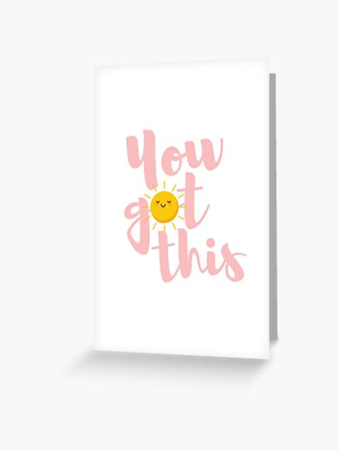 "You got this!" Greeting Card for Sale by evablikescoffee Greeting Card Design, Card Tags, Kraft Envelopes, Card Sizes, Science Poster, Stranger Things Fanart, Card Design, Greeting Card, Custom Print