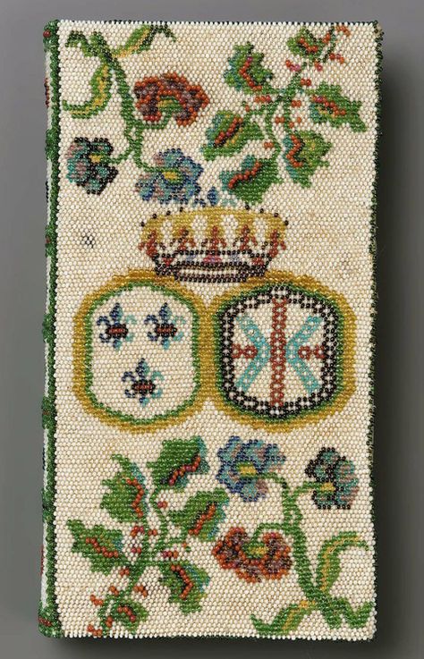 Beadwork book cover, made in France in the late 18th century 18th Century, Made In France, France, Book Cover