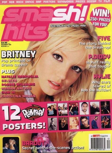 Magazine Cover Y2k, Y2k Pink, Spears, Britney Spears, Magazine Cover, Magazine