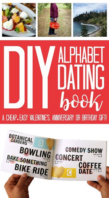 DIY Alphabet Dating Book Easy Homemade Valentines Gift Idea for him or for her that's cheap, and a simple to make personalized and handmade gift idea for your boyfriend, girlfriend, friend, fiance, husband, wife or partner. Easy Homemade Valentines, Romantic Candle Dinner, Homemade Valentines Gift, Alphabet Dating, Valentines Gift Idea, Dating Book, Anniversary Boyfriend, Diy Gifts For Him, Homemade Valentines