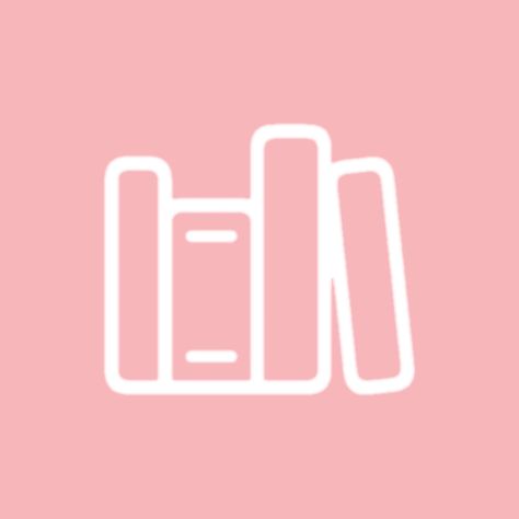 Pink Book Icon App, Pink School Icon, Pink Book Icon, Books Icon, Pink Home Screen, Pink Apps, Pink Screen, Pink App Icon, App Logos