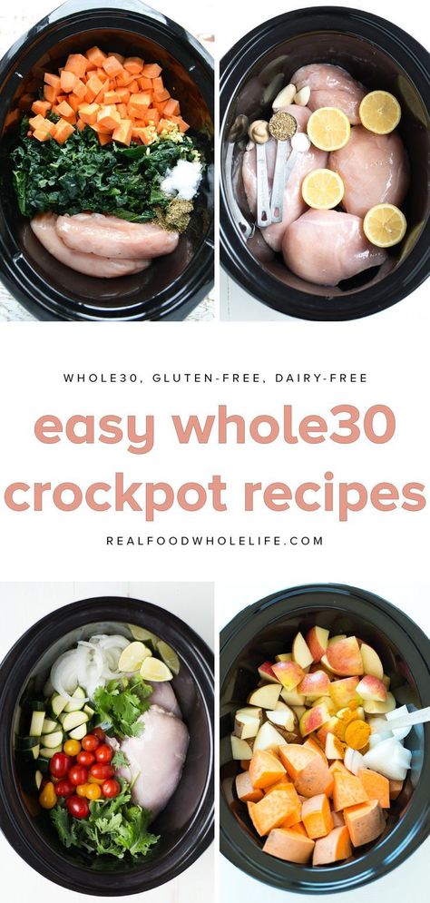 Calorie Board, Whole 30 Crockpot, Whole30 Crockpot Recipes, Easy Whole 30, Whole 30 Crockpot Recipes, Easy Whole 30 Recipes, Makanan Diet, Recipe 30, Diet Vegetarian