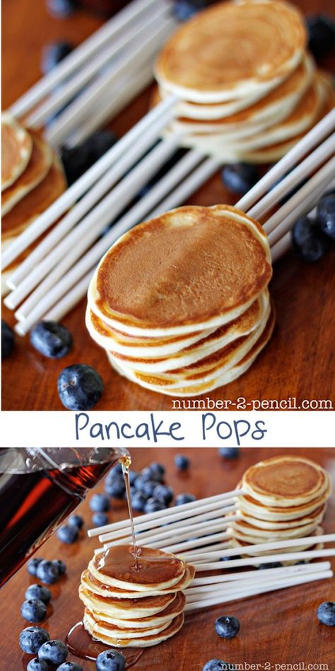 Pancake Pops Recipe, Pancake Pops, Pancakes On A Stick, Breakfast Birthday, Pancake Party, Pancake Breakfast, Mini Pancakes, How To Make Pancakes, Snacks Für Party