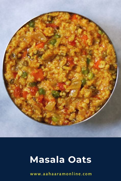 Masala Oats Recipes, Savoury Oats, Oats Recipes Indian, Masala Oats, Vegetable Masala, Pav Bhaji Masala, Pav Bhaji, Chaat Recipe, Indian Breakfast