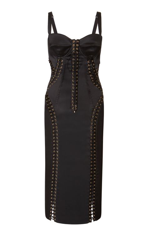 Lace-Up Stretch Crepe Dress by DOLCE & GABBANA for Preorder on Moda Operandi Midi Corset Dress, Work Party Dress, Polyvore Clothes, Venus Fashion, Lil Black Dress, Bodycon Outfits, Amazing Dresses, Edwardian Dress, Doll Fashion