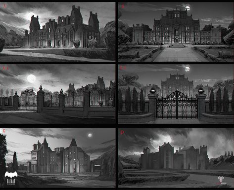 ArtStation - The Batcave & Wayne Manor!, Michael Broussard Wayne Manor Concept Art, Wayne Manor, Wayne Enterprises, Batman Concept, Dark City, Batman Wallpaper, Batman Movie, Batman Comic Art, Batman Universe