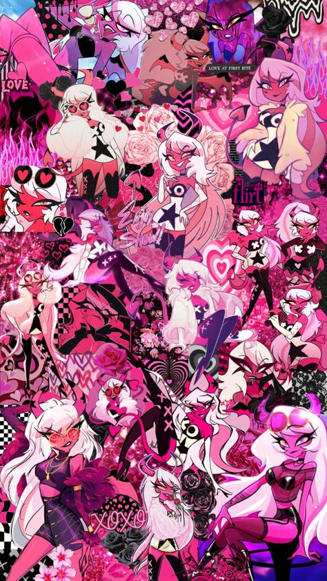 #verosika #verosikamayday #helluvaboss #pink #hotpink Verosika Mayday, Future Wallpaper, Boss Wallpaper, Hazbin Hotel Charlie, Photos For Profile Picture, Sailor Moon Art, Cute Patterns Wallpaper, Hotel Art, Animated Icons