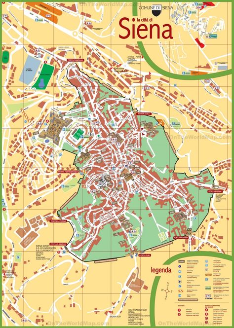 Siena tourist map Florence Travel, Toscana Italy, Siena Italy, Tourist Map, Town Map, Italy Holidays, Italy Map, Italy Tours, Travel Map