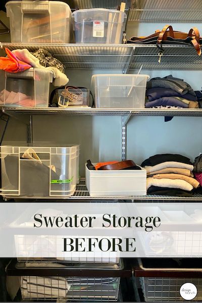 Odd Shaped Closet Solutions | Life at Bella Terra Best Way To Store Cardigans, Organize Sweaters In Closet, Sweater Organization Closet, Odd Shaped Closet, Sweatshirt Storage Ideas, Closet Sorting, Sweater Storage Ideas, Organize Sweaters, Organization Small Space