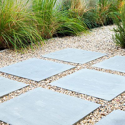 Maintain continuity    Change the paving from room to room. But for visual continuity, repeat the same material in some parts of the garden. Backyard Ideas For Small Yards, Pavers Backyard, No Grass Backyard, Small Backyard Gardens, Stone Walkway, Large Backyard, Casa Exterior, Have Inspiration, Backyard Garden Design