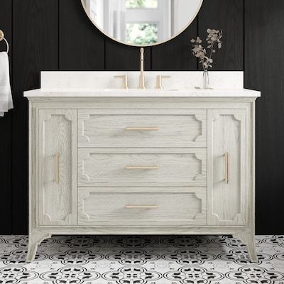 Single Sink Bathroom, Allen Roth, Sink Bathroom Vanity, Single Sink Bathroom Vanity, Sink Bathroom, Single Sink, Bathroom Vanities, Marble Top, Bathroom Vanity