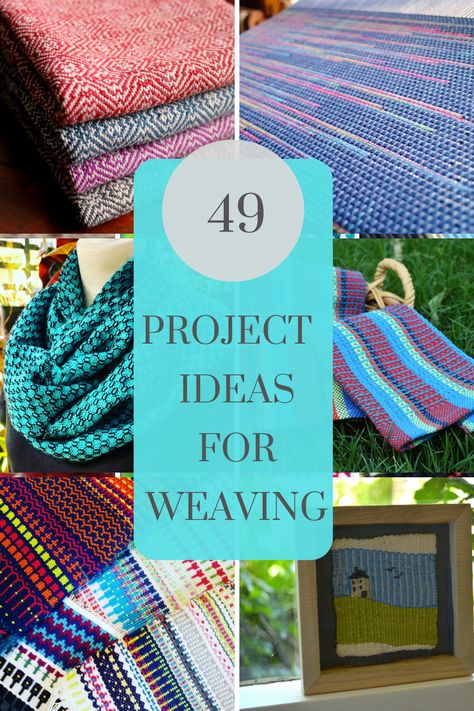 49 Weaving Project Ideas - Kelly Casanova Weaving Lessons Hand Weaving Patterns Ideas, Easy Weaving Projects, Weaving Patterns Loom, Weaving Patterns Design, Weaving Scarfs, Weaving Book, Weaving Loom Projects, Rigid Heddle Weaving, Weaving Ideas