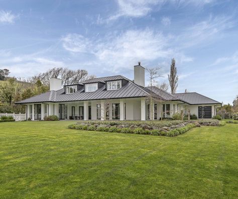 7 lifestyle blocks around New Zealand to live quarter acre dream in New Zealand House, Lifestyle Block, Farm Style House, Library Bedroom, New Zealand Houses, Barbecue Area, Equestrian Facilities, Garden Bbq, Roller Doors