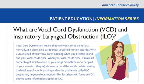 Vocal Cord Dysfunction, Education Information, Patient Education, Acting, The Voice, Medical, Education, Running, Quick Saves