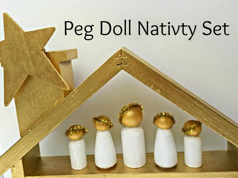 Nativity Set Diy, Peg Nativity, Peg Doll Nativity, Nativity Peg Doll, Diy Nativity, Christmas Worksheets, Creative Tutorials, Nativity Sets, Paper Doilies